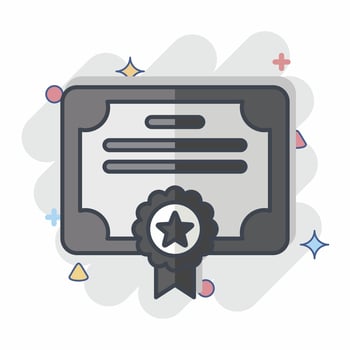 Icon Award 8. related to Award symbol. comic style. simple design editable. simple illustration vector