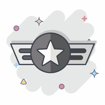 Icon Award 6. related to Award symbol. comic style. simple design editable. simple illustration vector