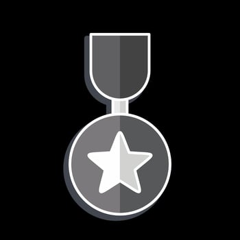 Icon Badge 1. related to Award symbol. glossy style. simple design editable. simple illustration vector