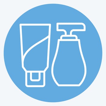 Icon Lotion. related to Bathroom symbol. blue eyes style. simple design editable. simple illustration vector