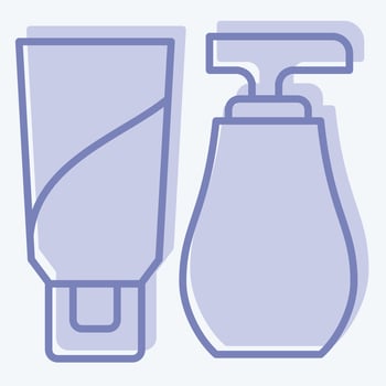 Icon Lotion. related to Bathroom symbol. two tone style. simple design editable. simple illustration vector