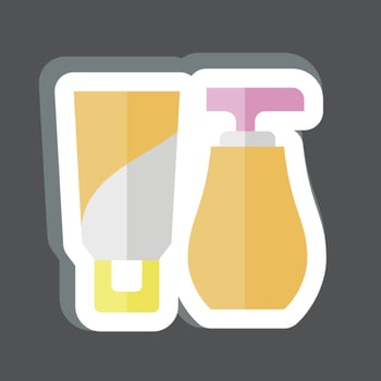 Sticker Lotion. related to Bathroom symbol. simple design editable. simple illustration vector