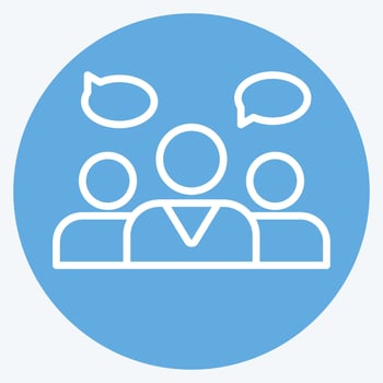 Icon Focus Group. related to Business Analysis symbol. blue eyes style simple design editable. simple illustration vector