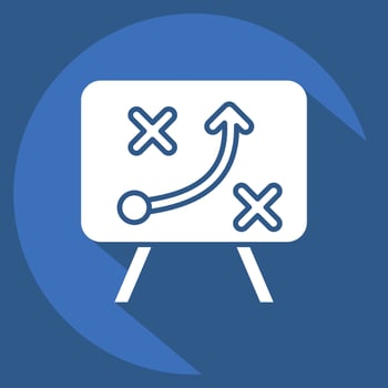 Icon Strategy. related to Business Analysis symbol. long shadow style simple design editable. simple illustration vector