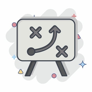 Icon Strategy. related to Business Analysis symbol. comic style simple design editable. simple illustration vector