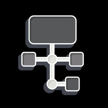 Icon Work Flow. related to Business Analysis symbol. glossy style simple design editable. simple illustration vector