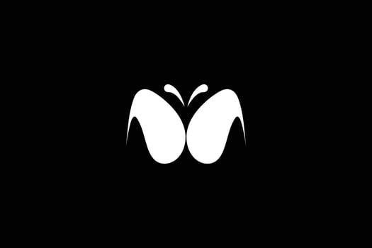 Minimal Awesome Creative Trendy Professional Butterfly  Logo Design Template On Black Background 1 vector