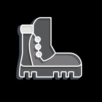 Icon Boots. related to Camping symbol. glossy style. simple design editable. simple illustration vector