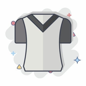 Icon T Shirts. related to Camping symbol. comic style. simple design editable. simple illustration vector