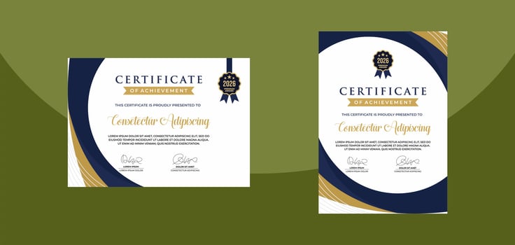 simple modern certificate template for business corporate online education webinar vector
