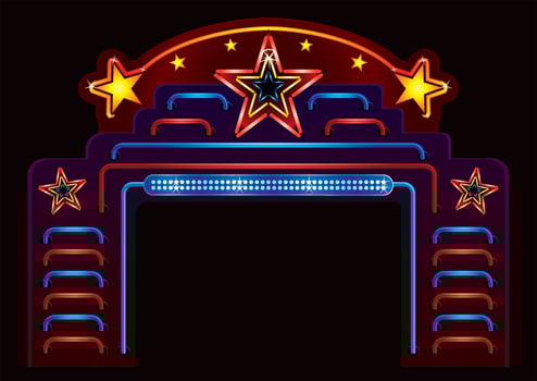 Stage at great show vector