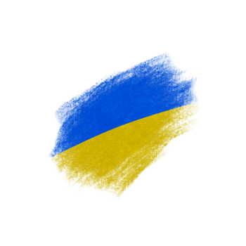 brushstroke ukrainian flag png