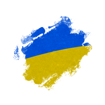 brushstroke ukrainian flag png