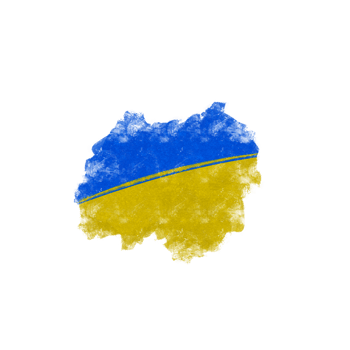 brushstroke ukrainian flag png