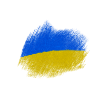 brushstroke ukrainian flag png