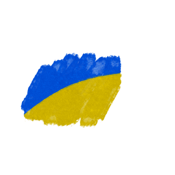brushstroke ukrainian flag png