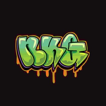 graffiti vector tagging letter word text street art mural hand draw