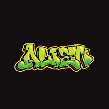 graffiti vector tagging letter word text street art mural hand draw