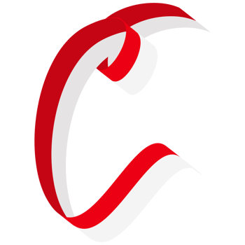 The red and white flag folded and fluttered like a ribbon png