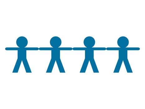 flat design human socialization vector illustration