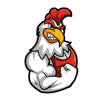Rooster Muscle Arm Fighting Sports vector
