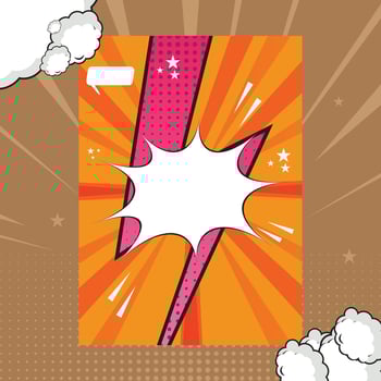 Vector illustrated cartoon comic halftone fun Background.