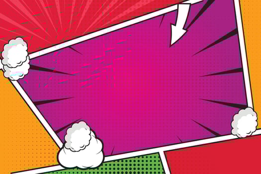 Vector illustrated cartoon comic halftone fun Background.
