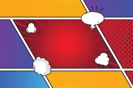 Vector illustrated cartoon comic halftone fun Background.