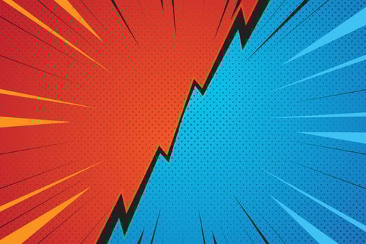 Cartoon comic action background vector