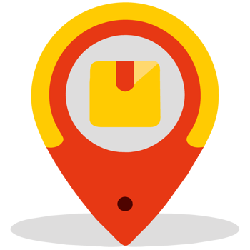 Map pointer with a cardboard box. png