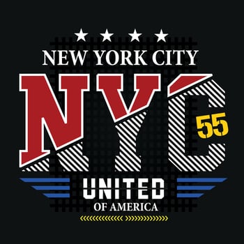New York City tee graphic typography for print t shirt vector art vintage