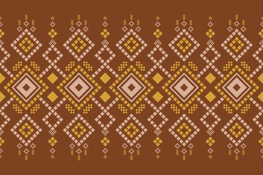 Cross stitch colorful geometric traditional ethnic pattern Ikat seamless pattern abstract design for fabric print cloth dress carpet curtains and sarong Aztec African Indian Indonesian vector