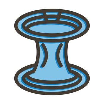 Wormhole Vector Thick Line Filled Colors Icon For Personal And Commercial Use.