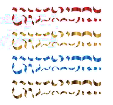 Colorful confetti and serpentine ribbons. Streamers,  serpentine and confetti isolated on transparent background. vector illustration