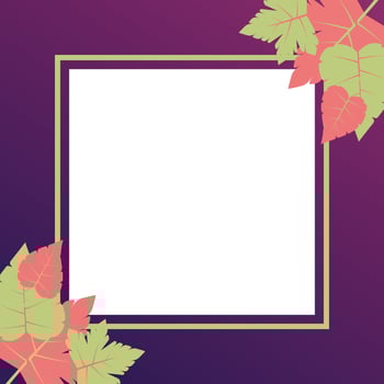 autumn, spring and summer background. beautiful design with leaf ornaments and empty space for text. vector for greeting cards, social media, flyers, banners.