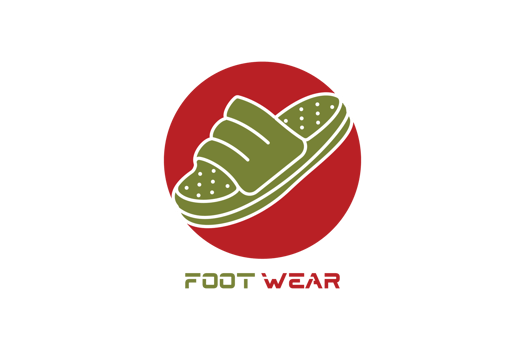 Men Footwear Single Slipper Shoe logo design. Men fashion object icon concept. Green flip flop, Flip flop icon, Slipper icon, Shoes, Outdoor shoes design. png