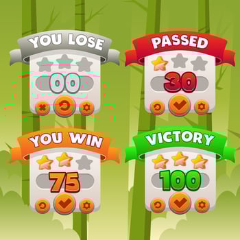 Game UI Board Collection for Game Design vector