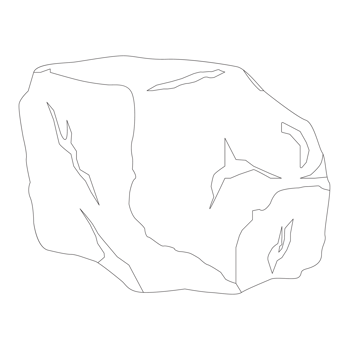 Stone Nature 2D Outline Illustrations png