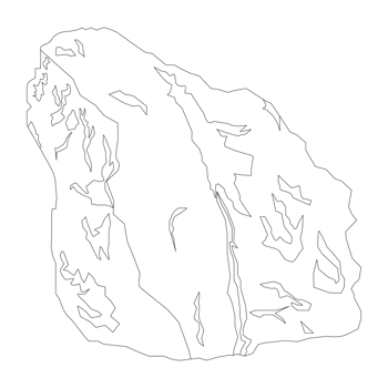 Rock Nature 2D Outline Illustrations png