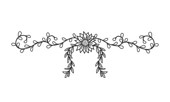 Floral design ornament. flower ornamental frame. decorative frame. Decorative Frame With Floral Ornament. flower doodle ornament. vector