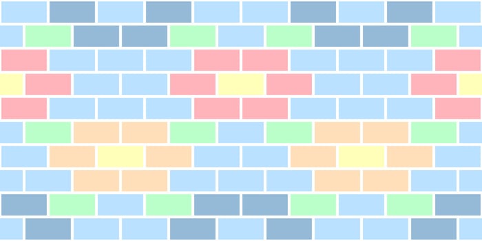 Brick Wall pattern design background seamless flower pastal vector