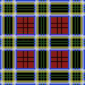Tartan red black vector image