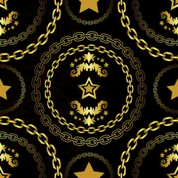 Traditional Baroque seamless pattern. Vector background.