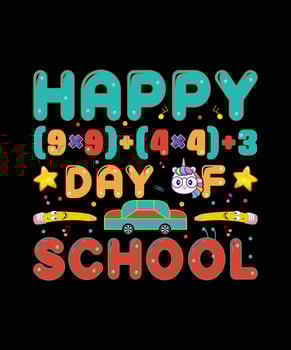 Happy 100 Days of School Kindergarten T Shirt Design Vector, Kids T Shirt Design Vector, School T Shirt Design vector