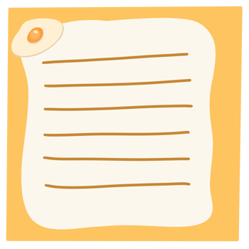 Fried egg Note paper png