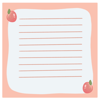 Peach Note paper png