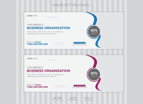 Facebook Cover Design Template, Web Banner Template Design for Social Media Post vector