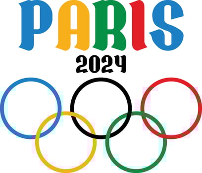 Paris 2024 Olympic Games Official symbol Logo abstract design vector illustration