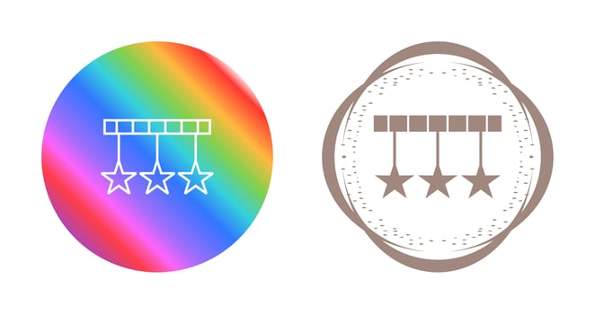 Hanging Stars Vector Icon