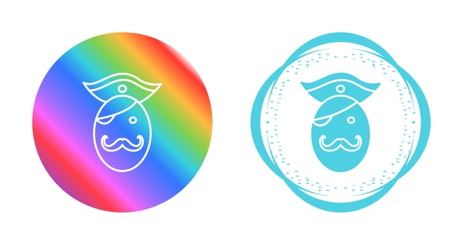 Pirate in Hat Vector Icon